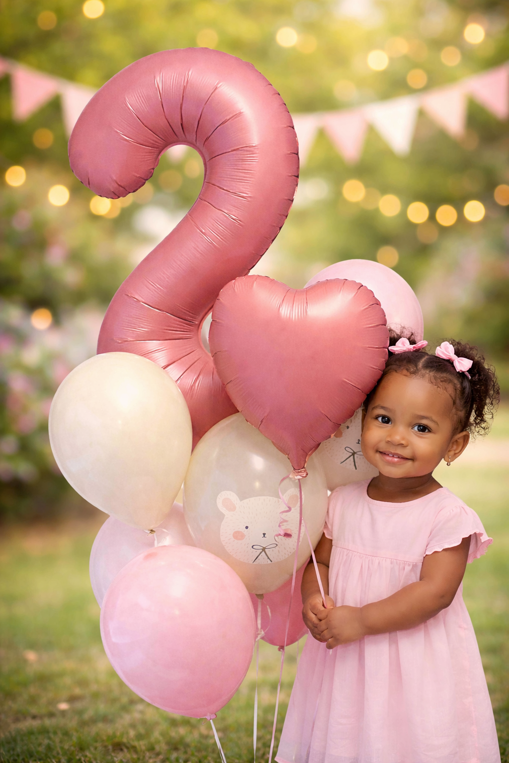 Un chiffre et 8 ballons